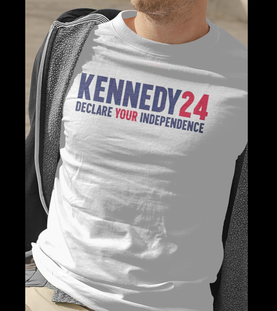 Kennedy 24 Declare Your Independence Bold Patriotic Message T-Shirt