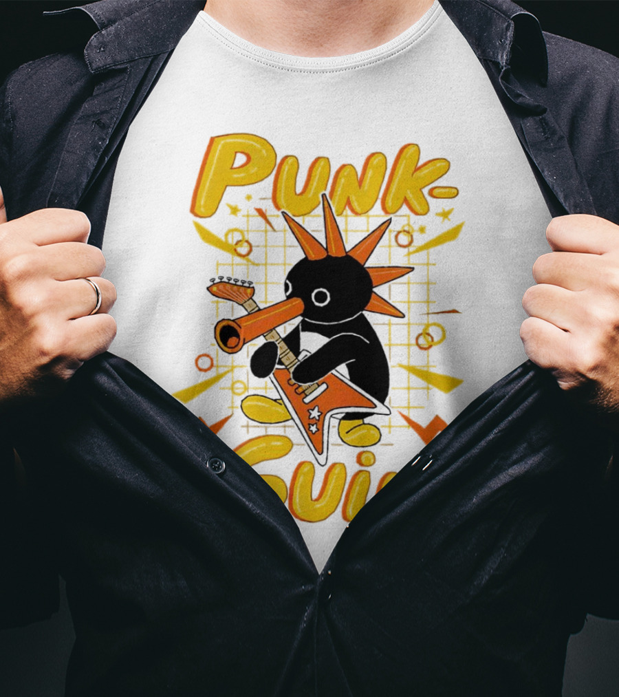 Punk-Guin Penguins Playing Musical Punk Guin T-Shirt