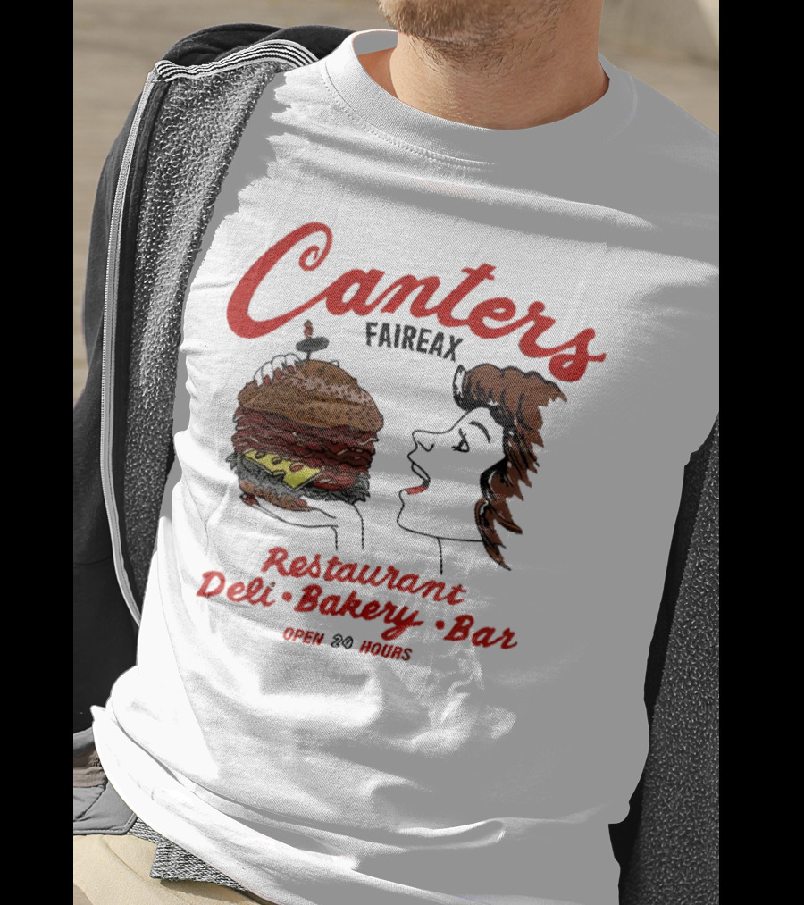 Canter's Deli Restaurant Bakery Bar Fairfax Los Angeles Open 24 Hours T-Shirt
