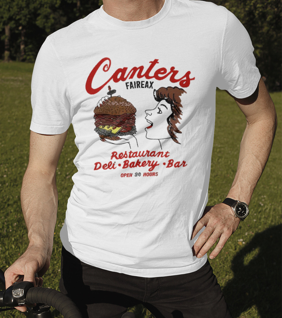 Canter's Deli Restaurant Bakery Bar Fairfax Los Angeles Open 24 Hours T-Shirt