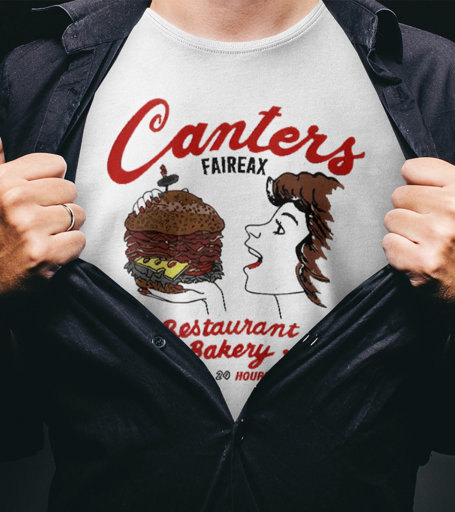 Canter's Deli Restaurant Bakery Bar Fairfax Los Angeles Open 24 Hours T-Shirt