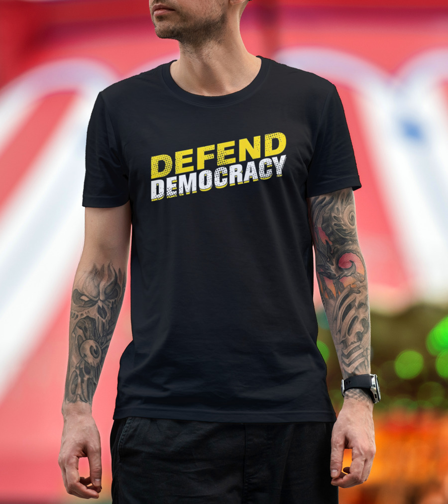 Defend Democracy Bold Vintage T-Shirt