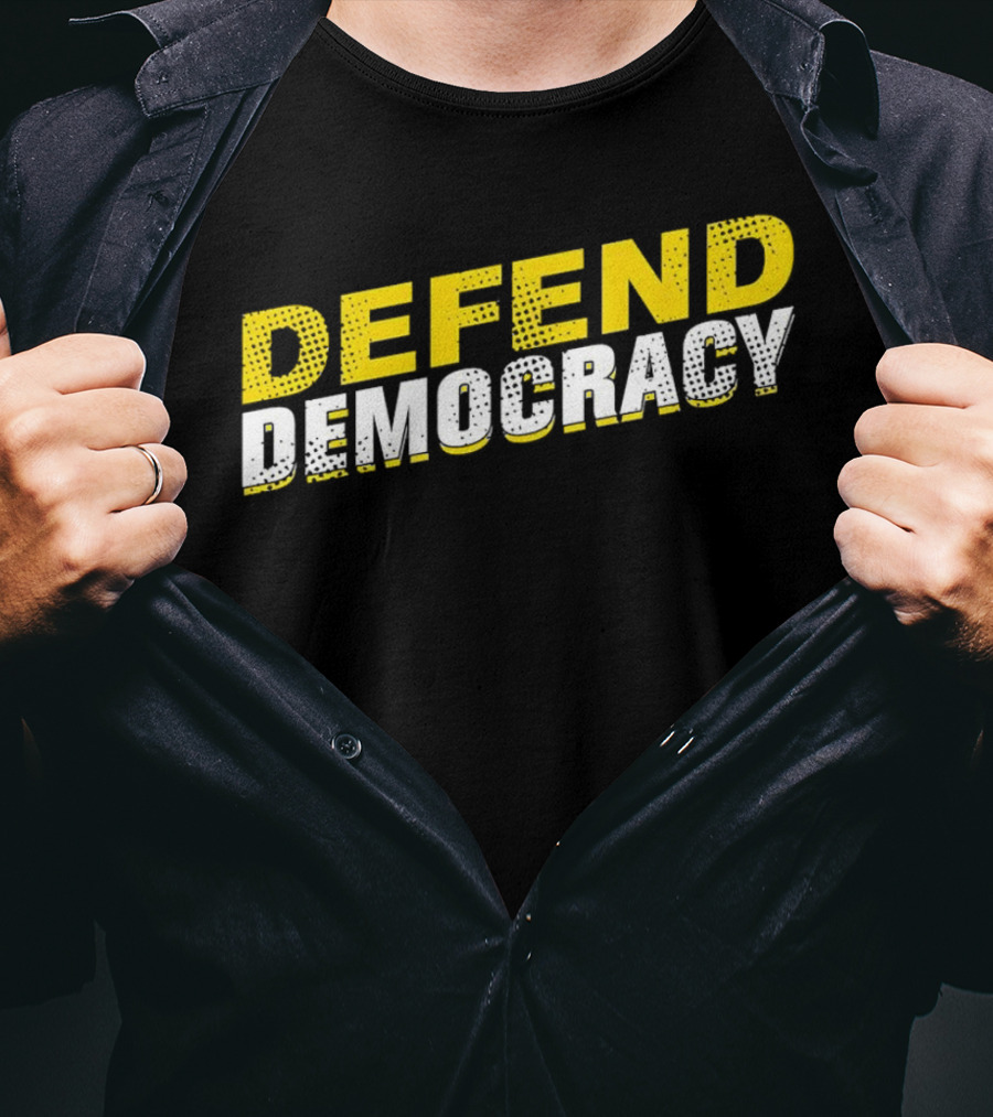 Defend Democracy Bold Vintage T-Shirt