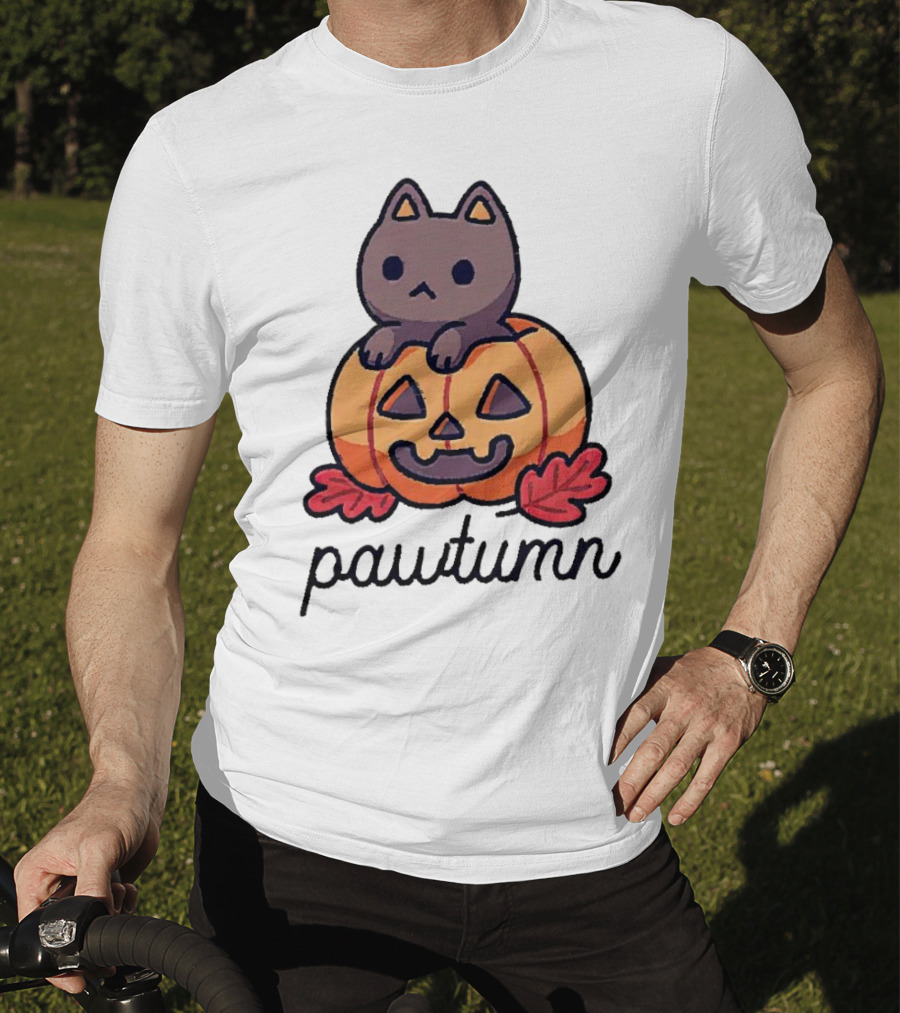 Halloween Cat Pawtumn Pumpkin T-Shirt