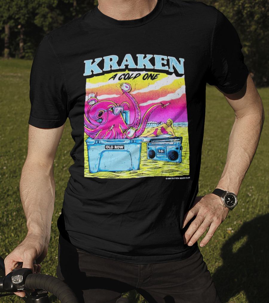 Kraken A Cold One Old Row Beach Club T-Shirt