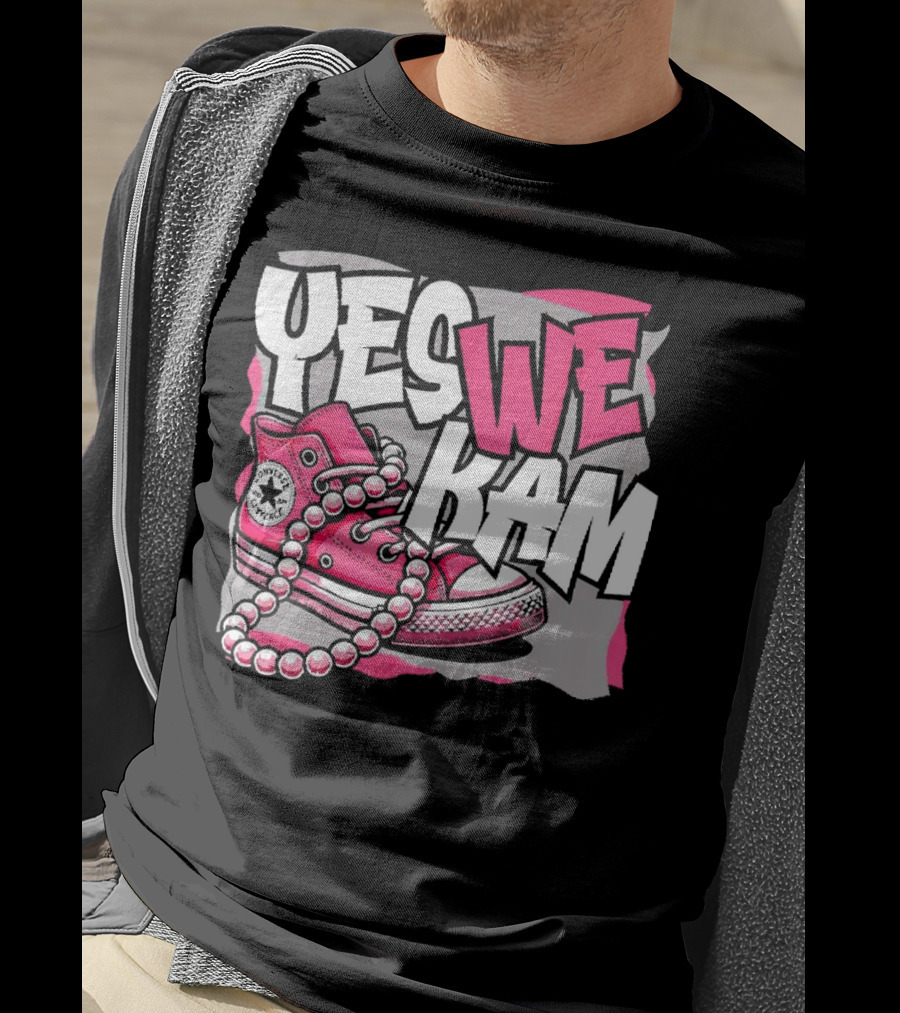 Yes We Kam Madam Shoes And Pearls Converse Sneakers T-Shirt