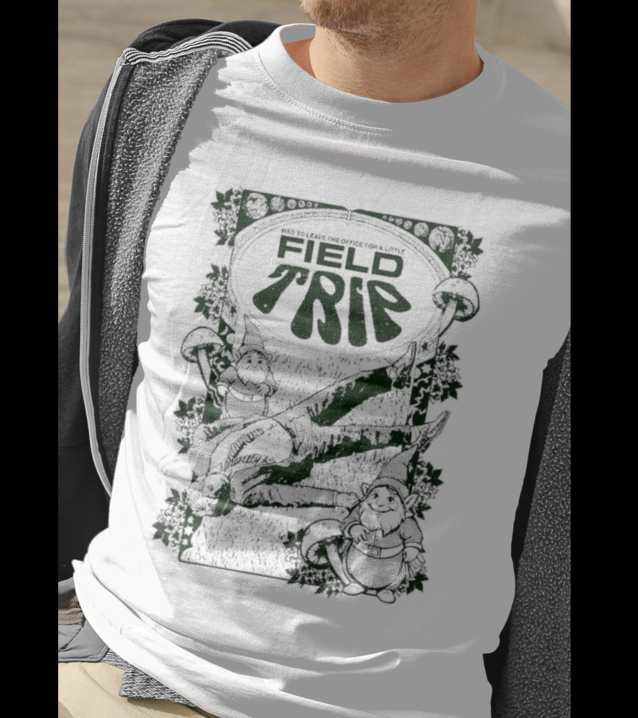 Field Trip Gnomes And Mushrooms In Nature Adventure T-Shirt