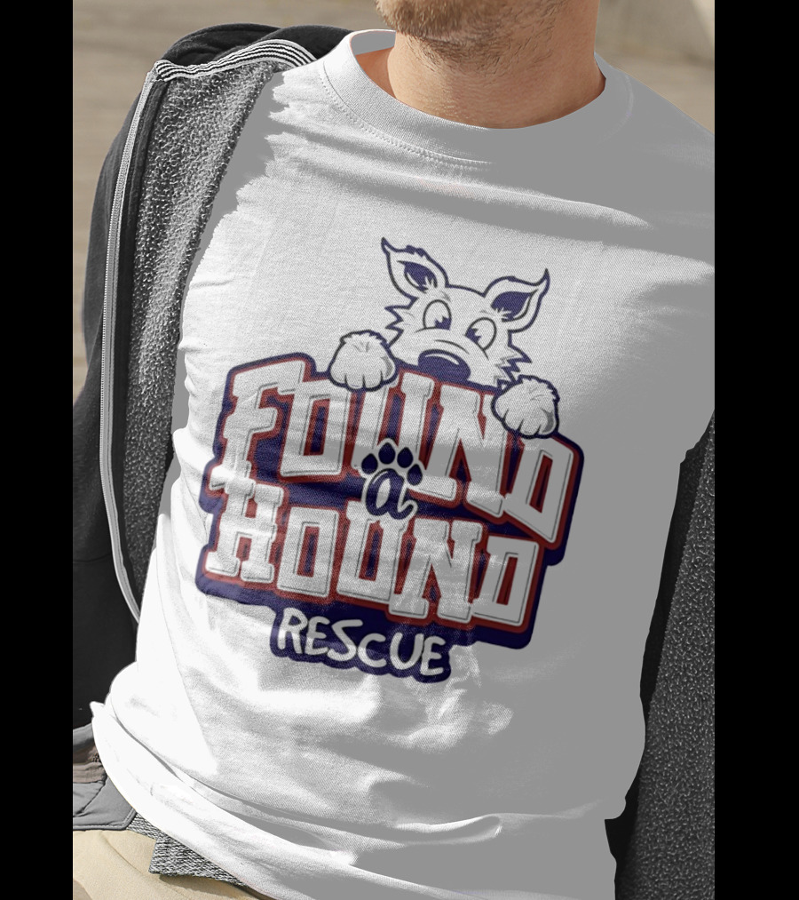 Found A Hound Rescue Dog Paw Prints T-Shirt