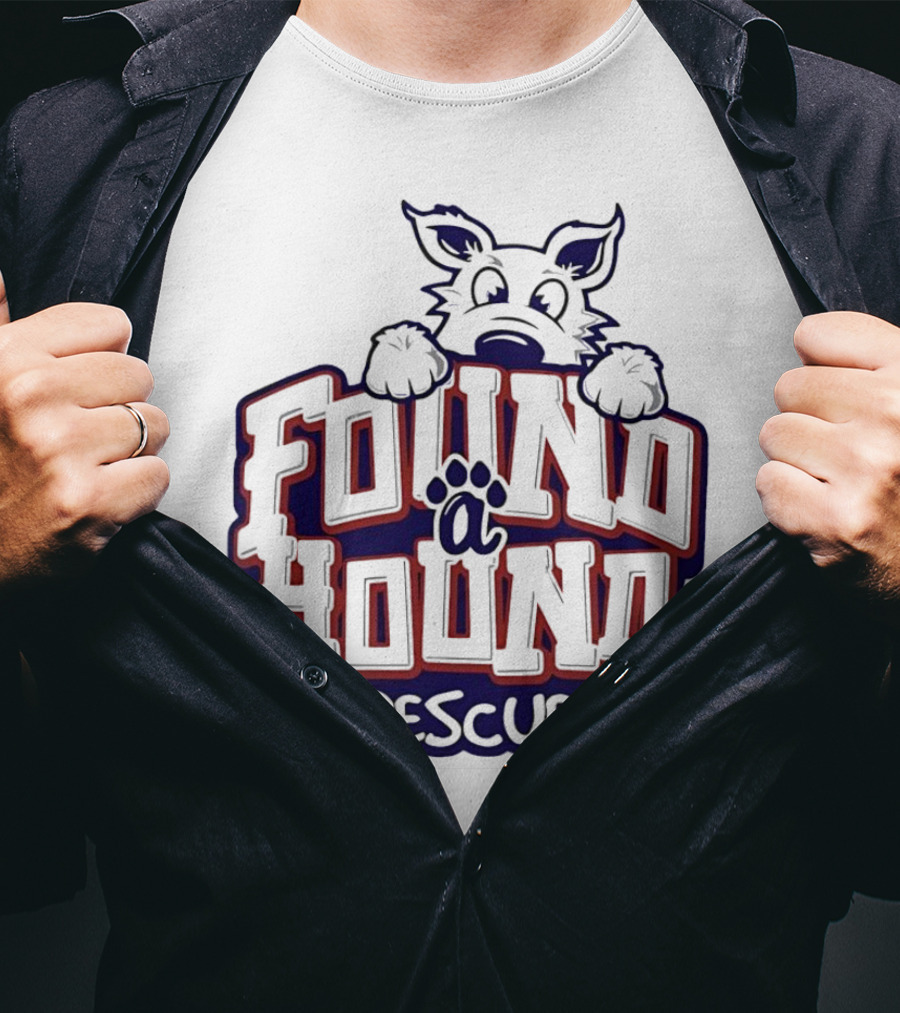 Found A Hound Rescue Dog Paw Prints T-Shirt