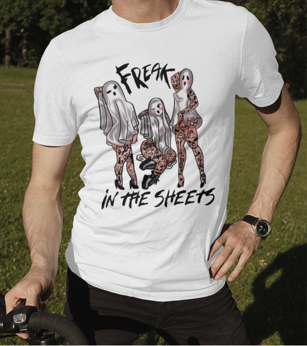 Ghosts Freak In The Sheets Tattooed Spooky T-Shirt