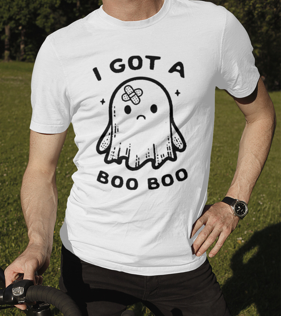 I Got A Boo Boo Ghost With Bandage On Head T-Shirt