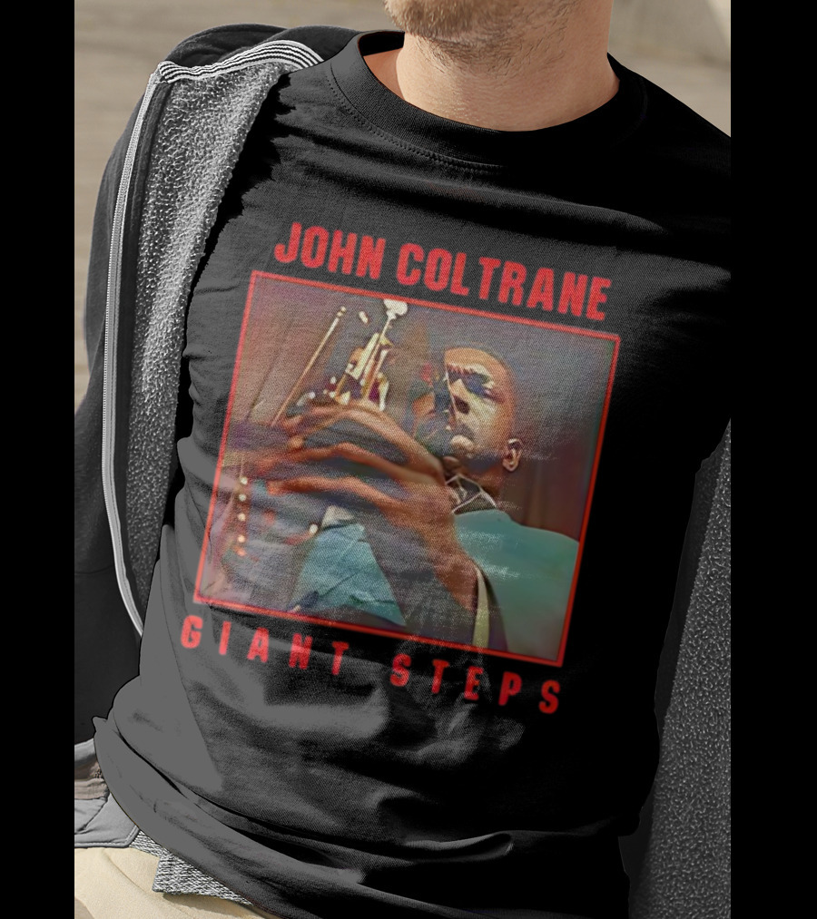 John Coltrane Giant Steps Album Cover Saxophone Iconic Jazz Image T-Shirt