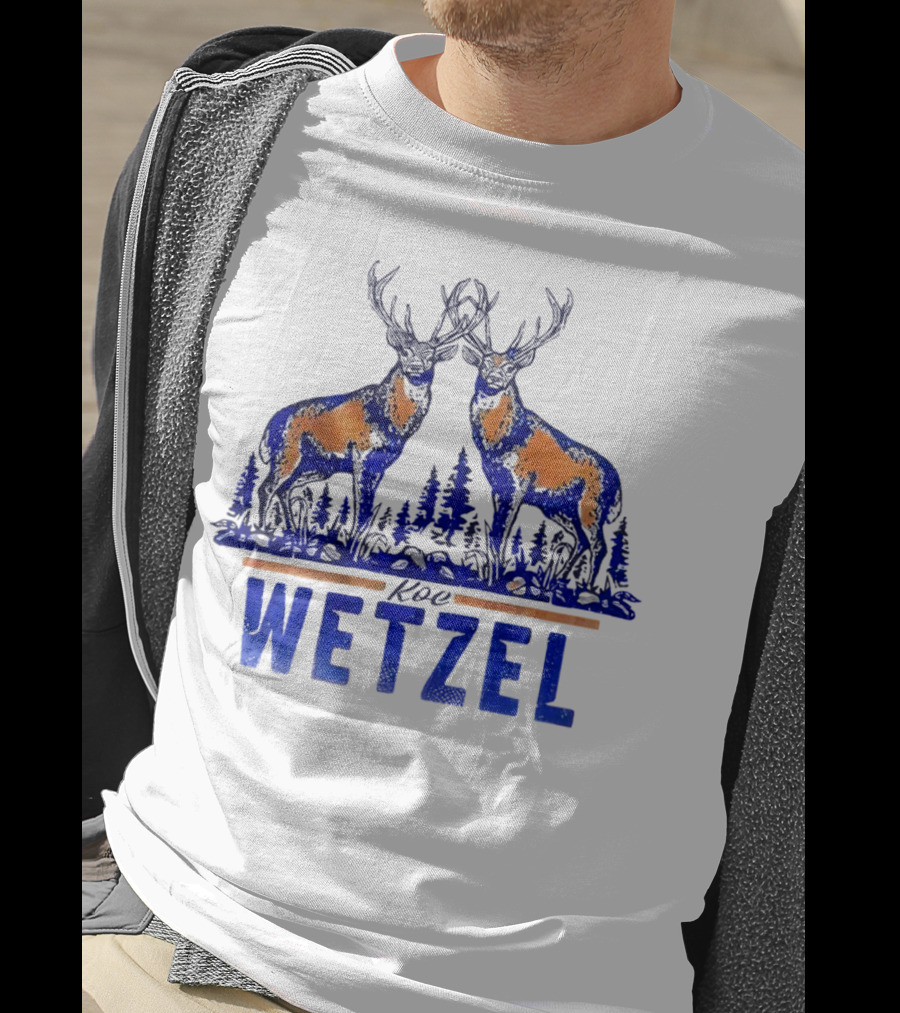 Koe Wetzel Double Deer Forest Blue Orange T-Shirt