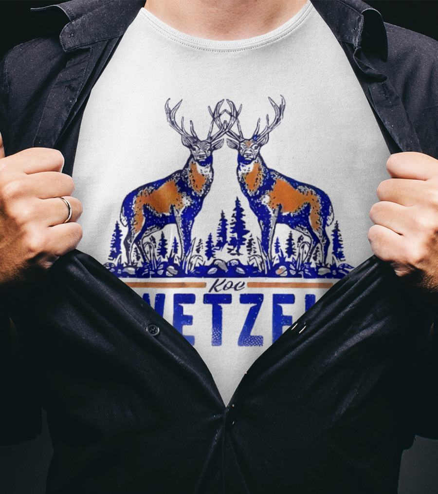 Koe Wetzel Double Deer Forest Blue Orange T-Shirt