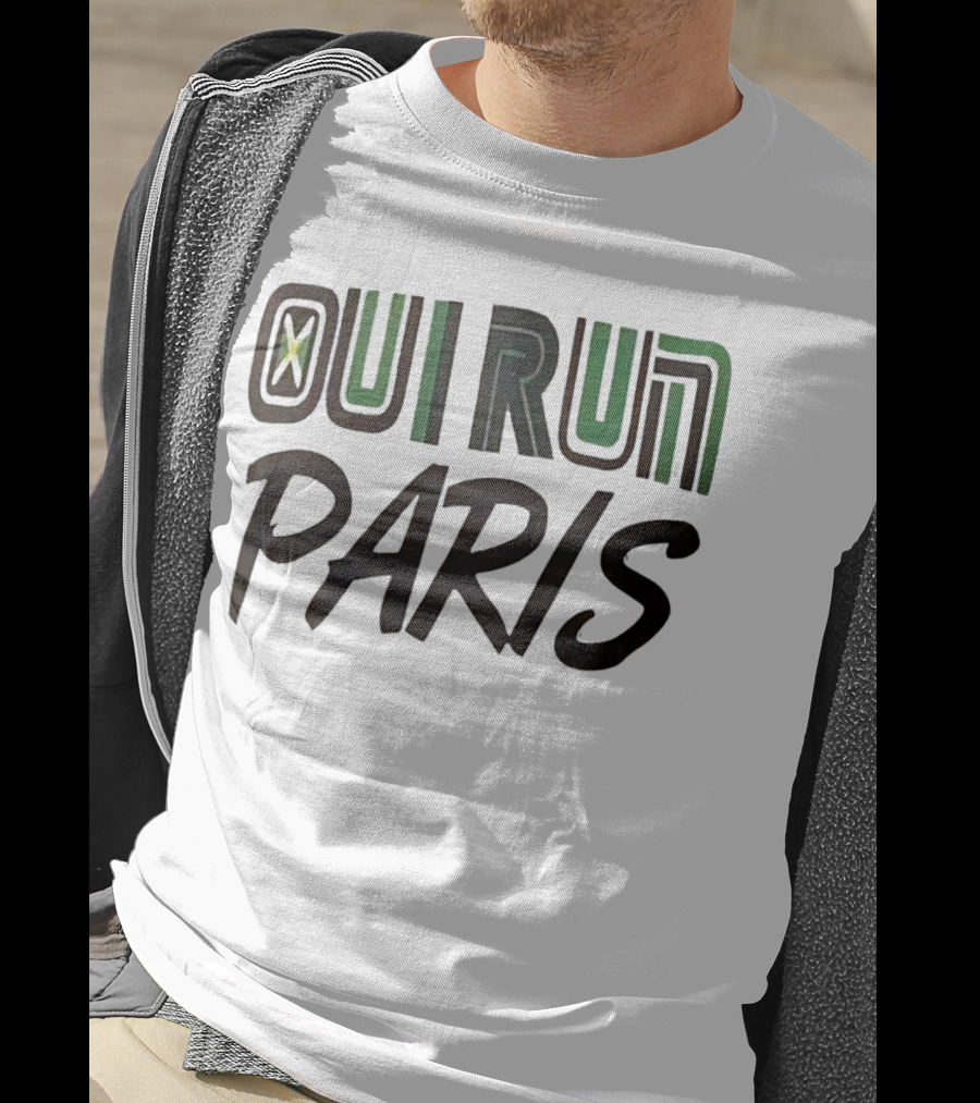 OUI RUN PARIS Star Lettering T-Shirt