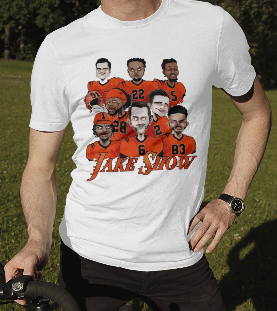 Jake Show Cartoon Cincinnati Bengals Football Players T-Shirt