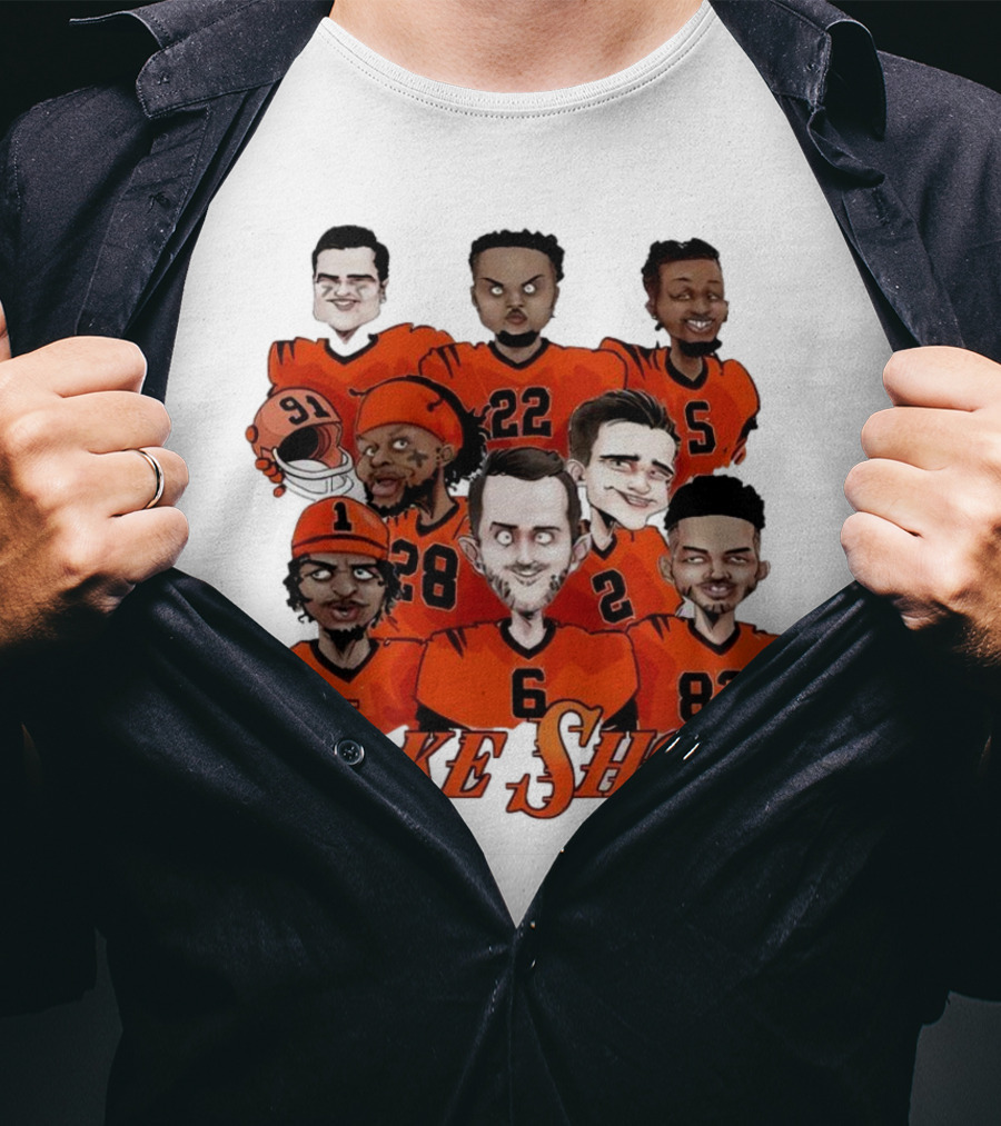 Jake Show Cartoon Cincinnati Bengals Football Players T-Shirt