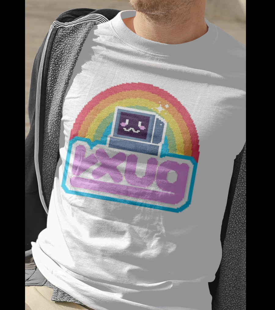 Rainbow Vxug Pixel Art Retro Computer T-Shirt