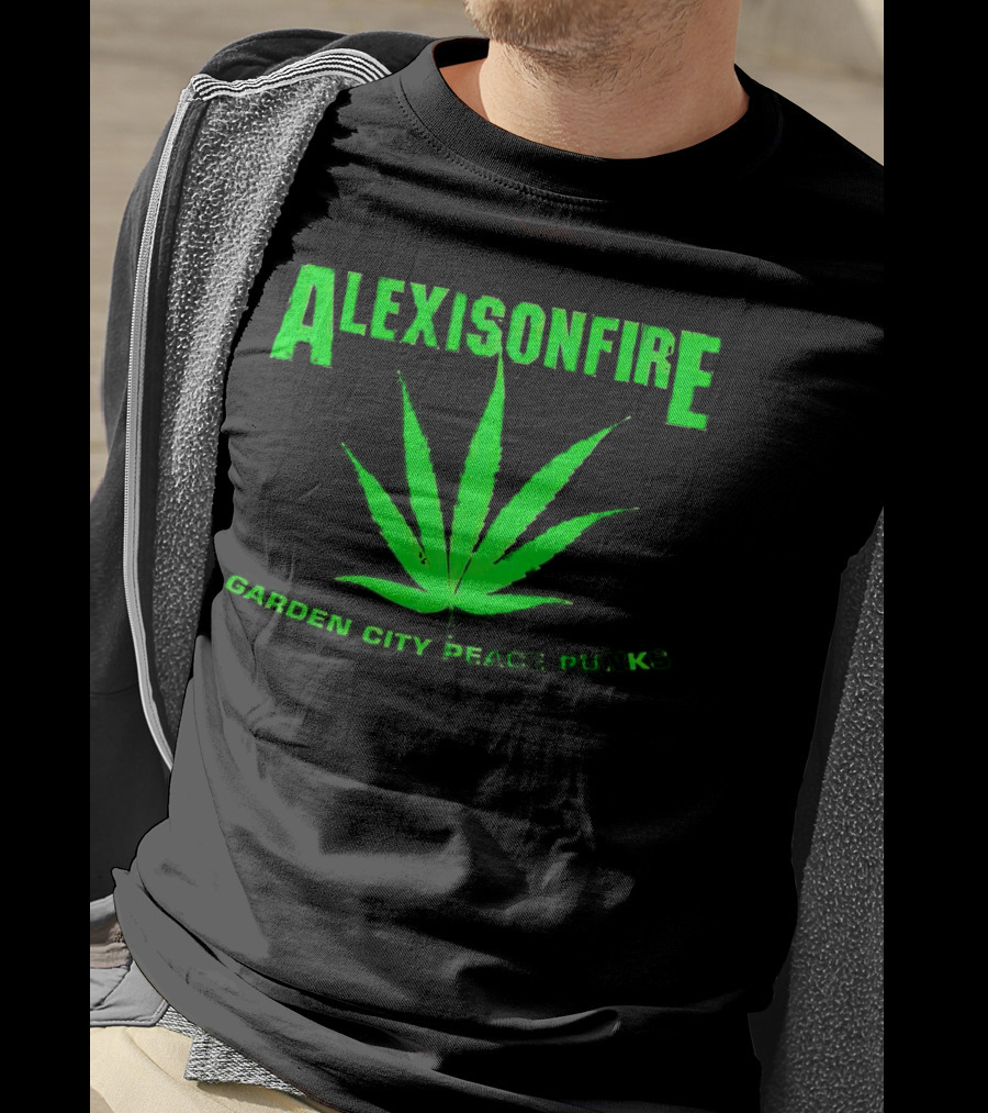 Alexisonfire Garden City Peace Punks Green Leaf T-Shirt