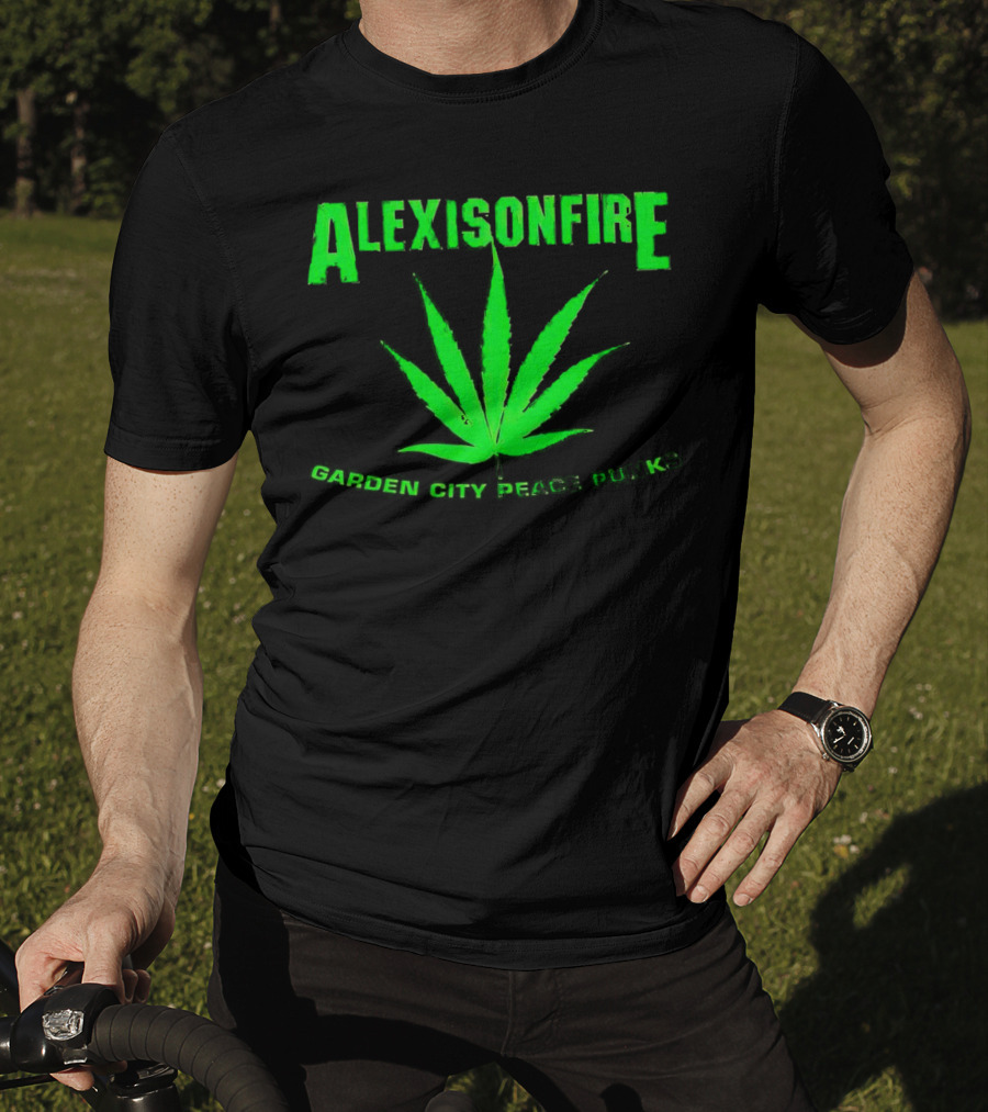 Alexisonfire Garden City Peace Punks Green Leaf T-Shirt
