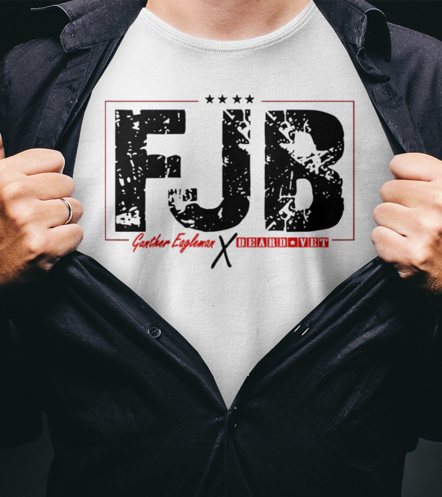 FJB Gunther Eagleman Beard Vet Collaboration Stars T-Shirt