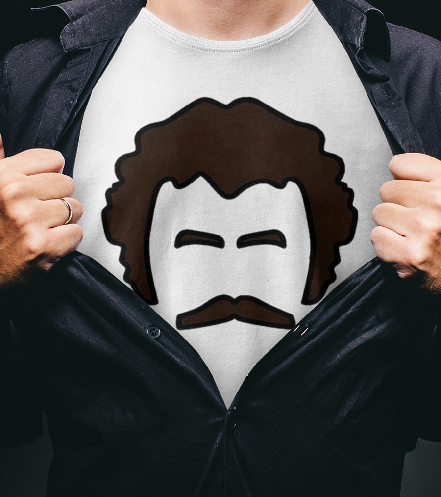 John Oates Mustache Hair T-Shirt