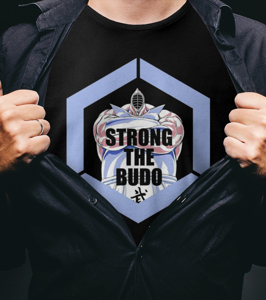 Strong The Budo Martial Arts Warrior Hexagon Emblem T-Shirt