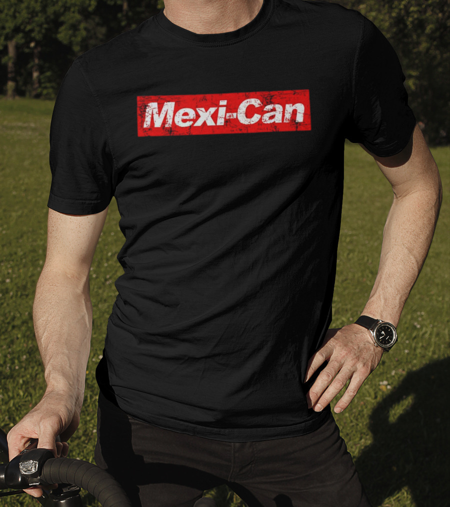 Mexi-Can Bold Red Grunge Style Typography T-Shirt