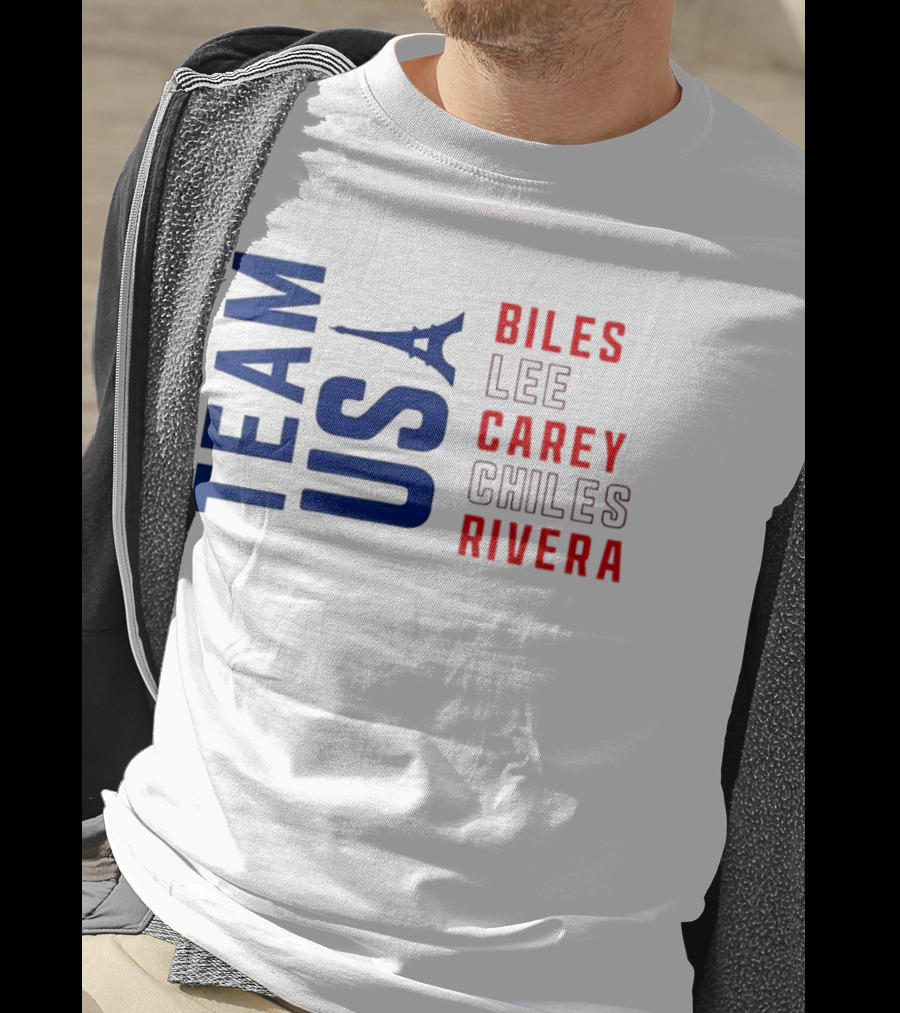 Team USA Biles Lee Carey Chiles Rivera T-Shirt