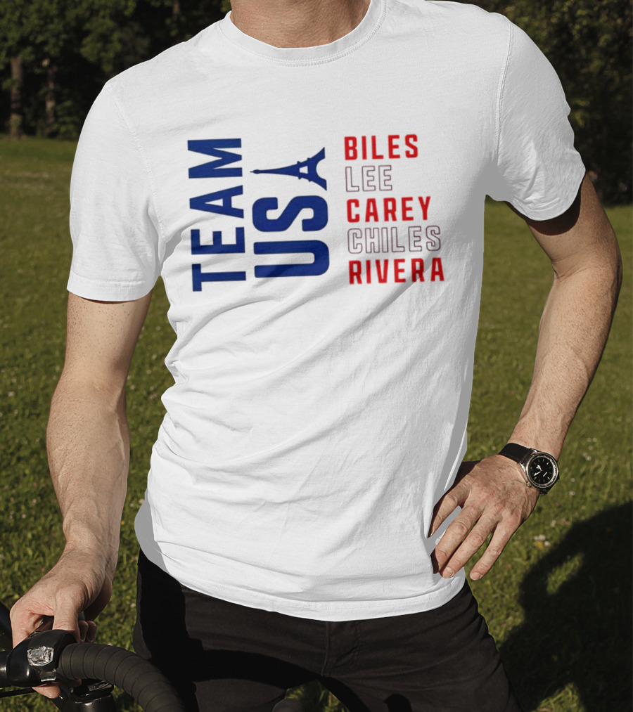 Team USA Biles Lee Carey Chiles Rivera T-Shirt