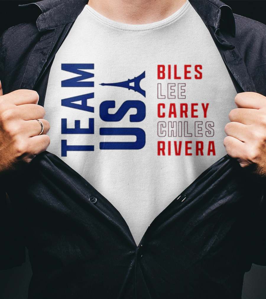 Team USA Biles Lee Carey Chiles Rivera T-Shirt