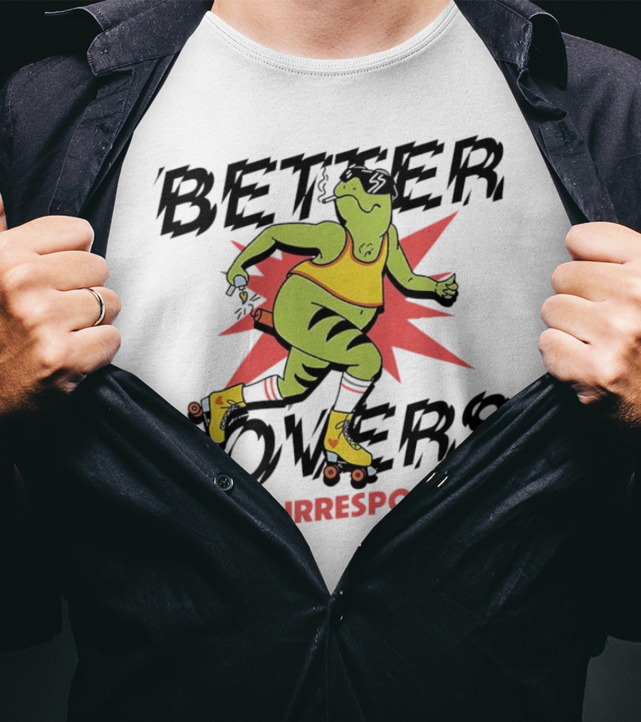 Better Lovers Highly Irresponsible Roller Skating Dinosaur On Yellow Wheels T-Shirt