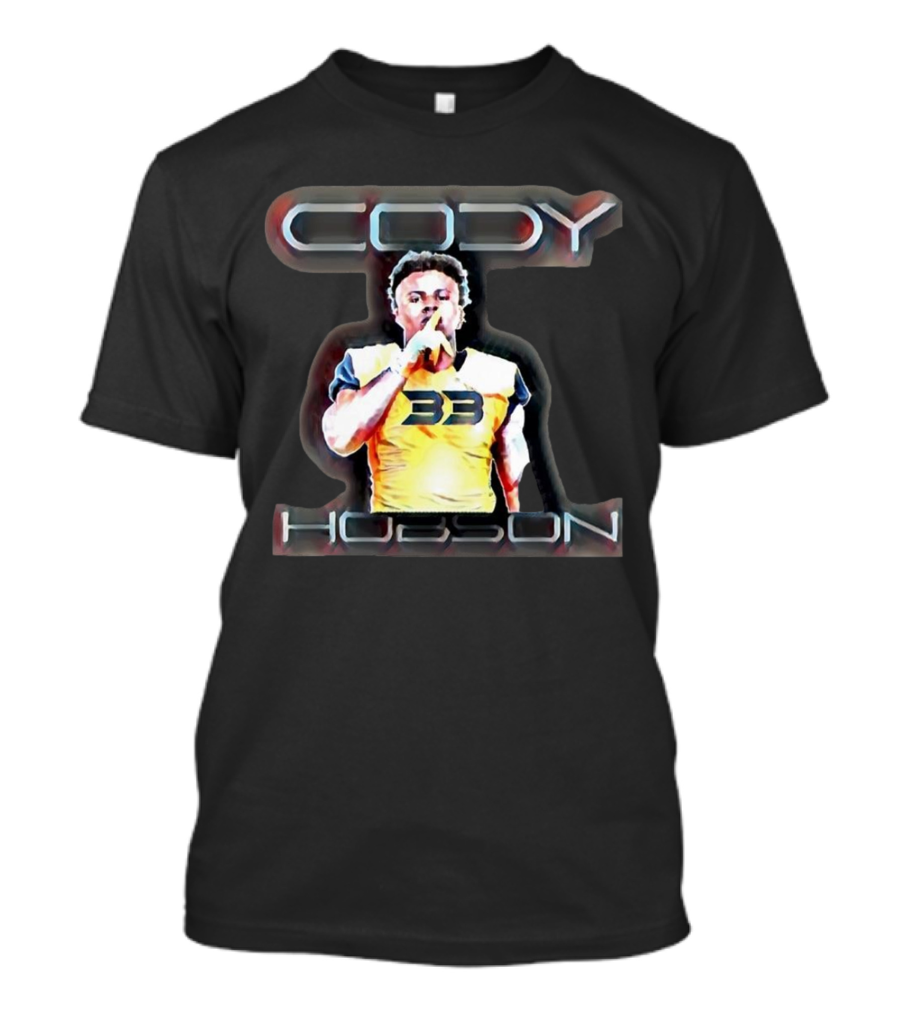 Cody Hobson 33 Merrimack Warriors Football T-Shirt