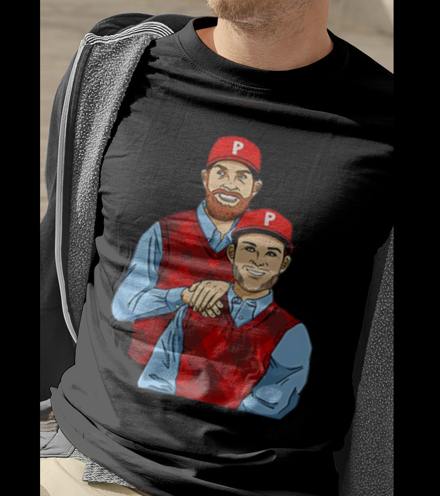Phillies Step Brothers Movie Parody With Red Caps And Argyle Sweaters T-Shirt
