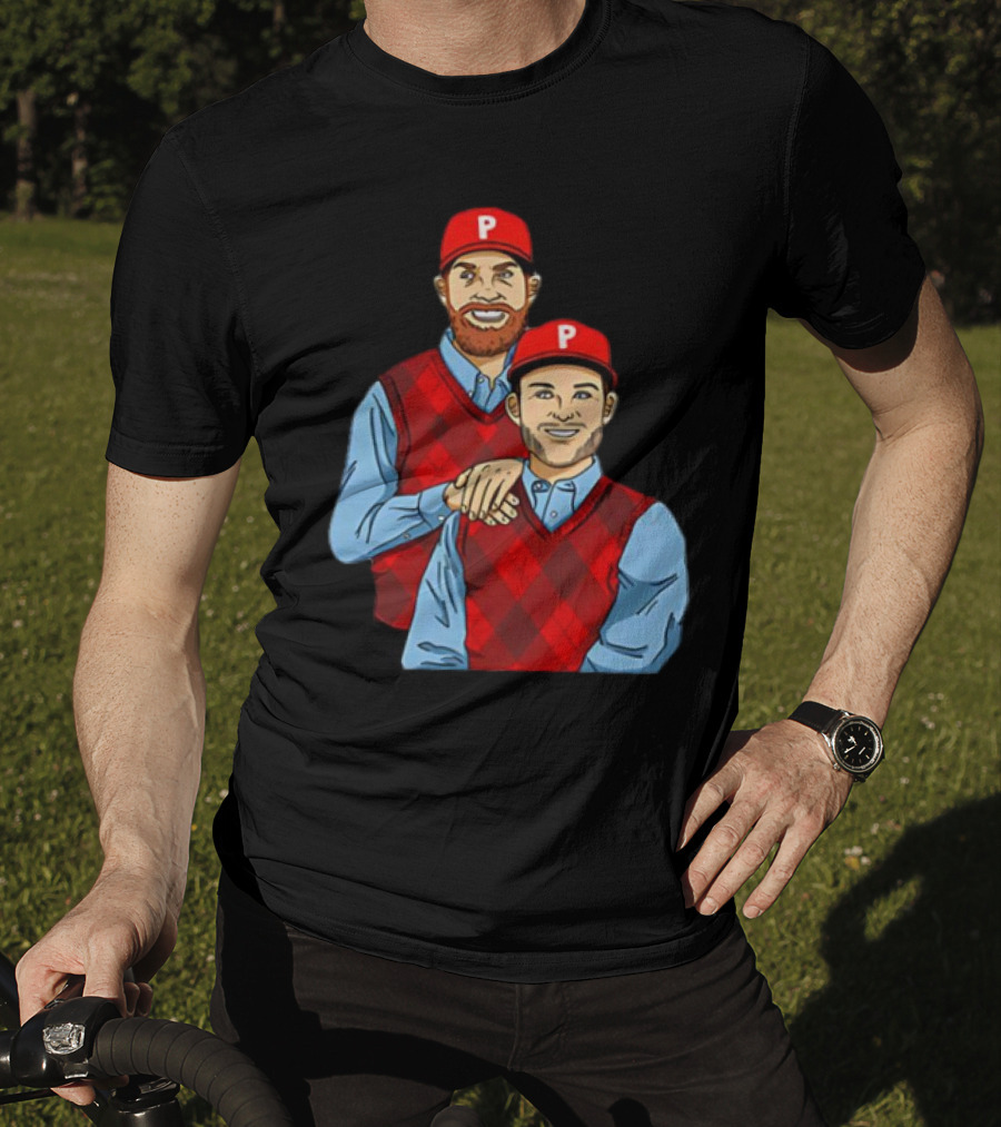 Phillies Step Brothers Movie Parody With Red Caps And Argyle Sweaters T-Shirt