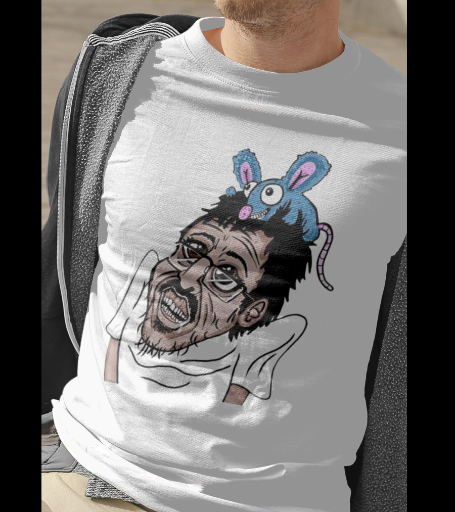Ricky Berwick With Cartoon Rat On Head T-Shirt