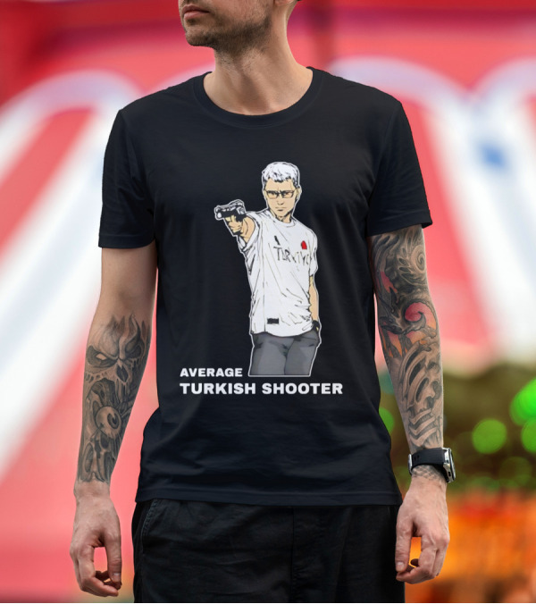 Premium T-Shirt: Average Turkish Shooter in Turkey T-Shirt with Pistol T-Shirt Average Turkish Shooter in Turkey T-Shirt with Pistol T-Shirt