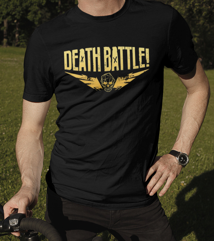 DEATH BATTLE Gold Skull Lightning T-Shirt