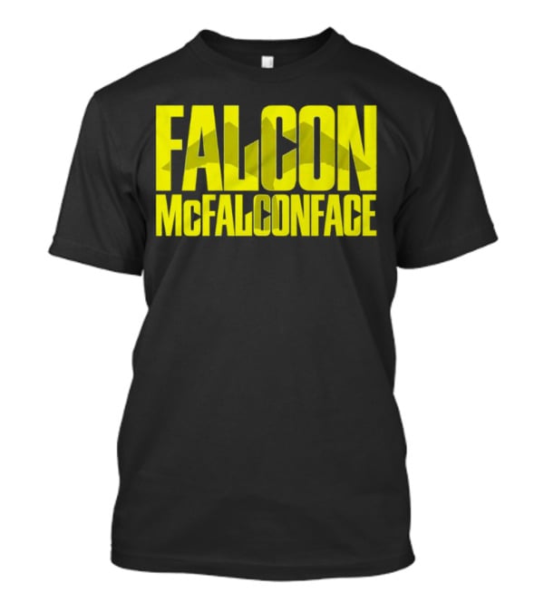 Falcon McFalconface Bold Yellow Text With Falcon T-Shirt