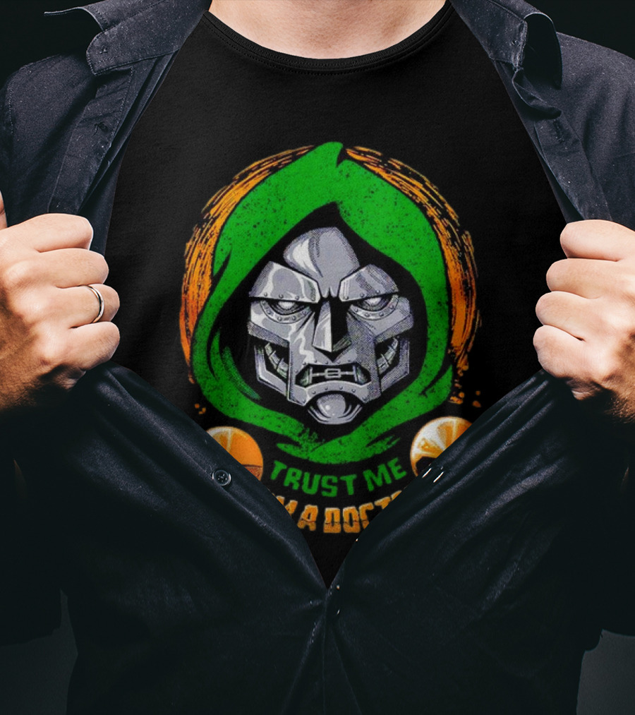 Doctor Doom Trust Me I'm A Doctor Villain Face Mask T-Shirt