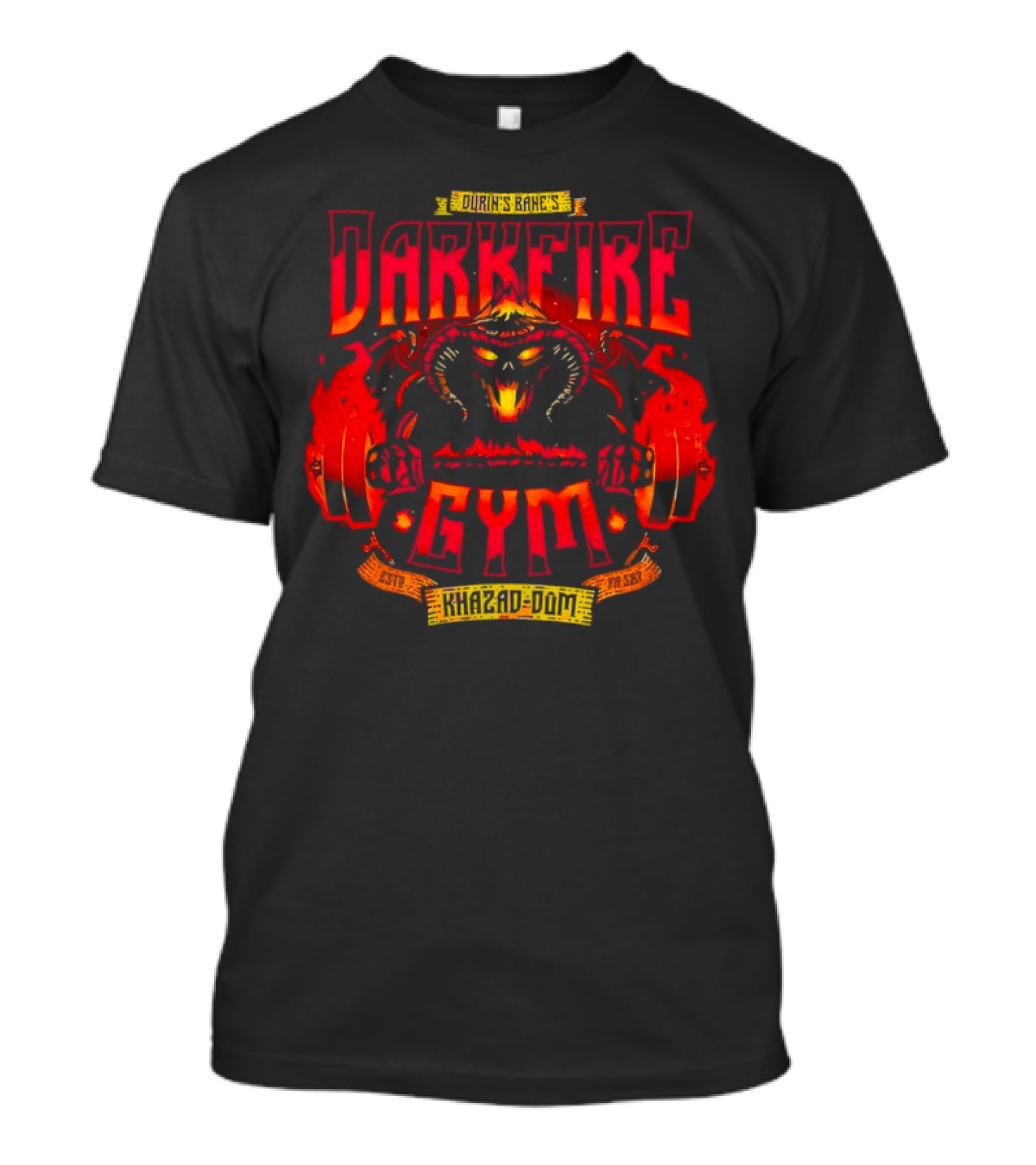 Durin’s Bane Darkfire Gym Khazad-Dum Lord Of The Rings Fitness T-Shirt