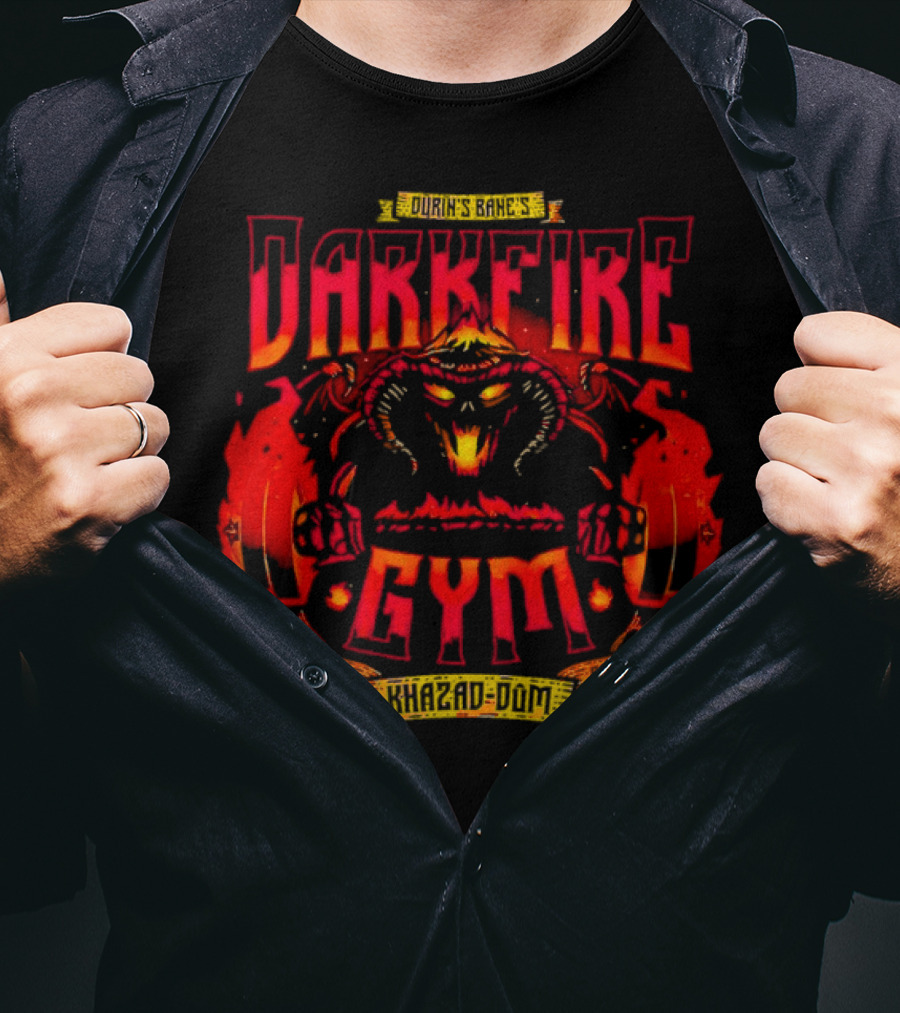 Durin’s Bane Darkfire Gym Khazad-Dum Lord Of The Rings Fitness T-Shirt