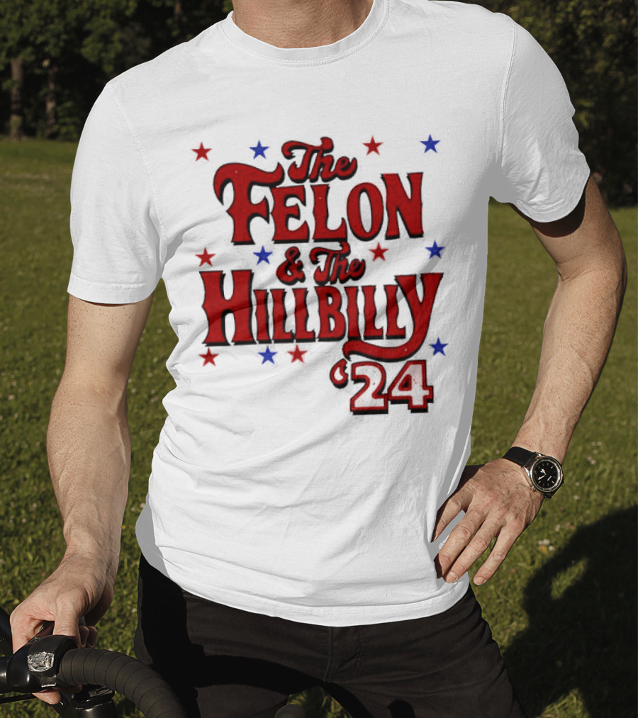 The Felon And The Hillbilly 24 Red And Blue Star T-Shirt