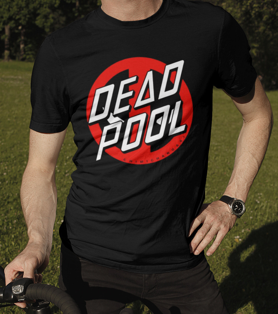 Deadpool X Santa Cruz Santapool Chimichangas Logo Red Circle T-Shirt