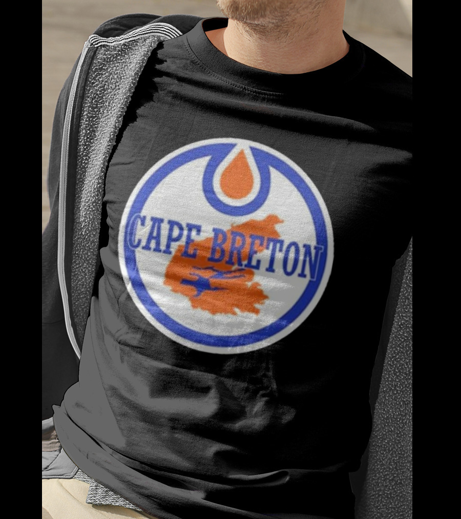 Cape Breton Oilers Hockey Logo Map T-Shirt