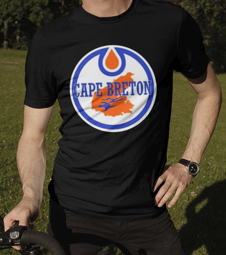 Cape Breton Oilers Hockey Logo Map T-Shirt