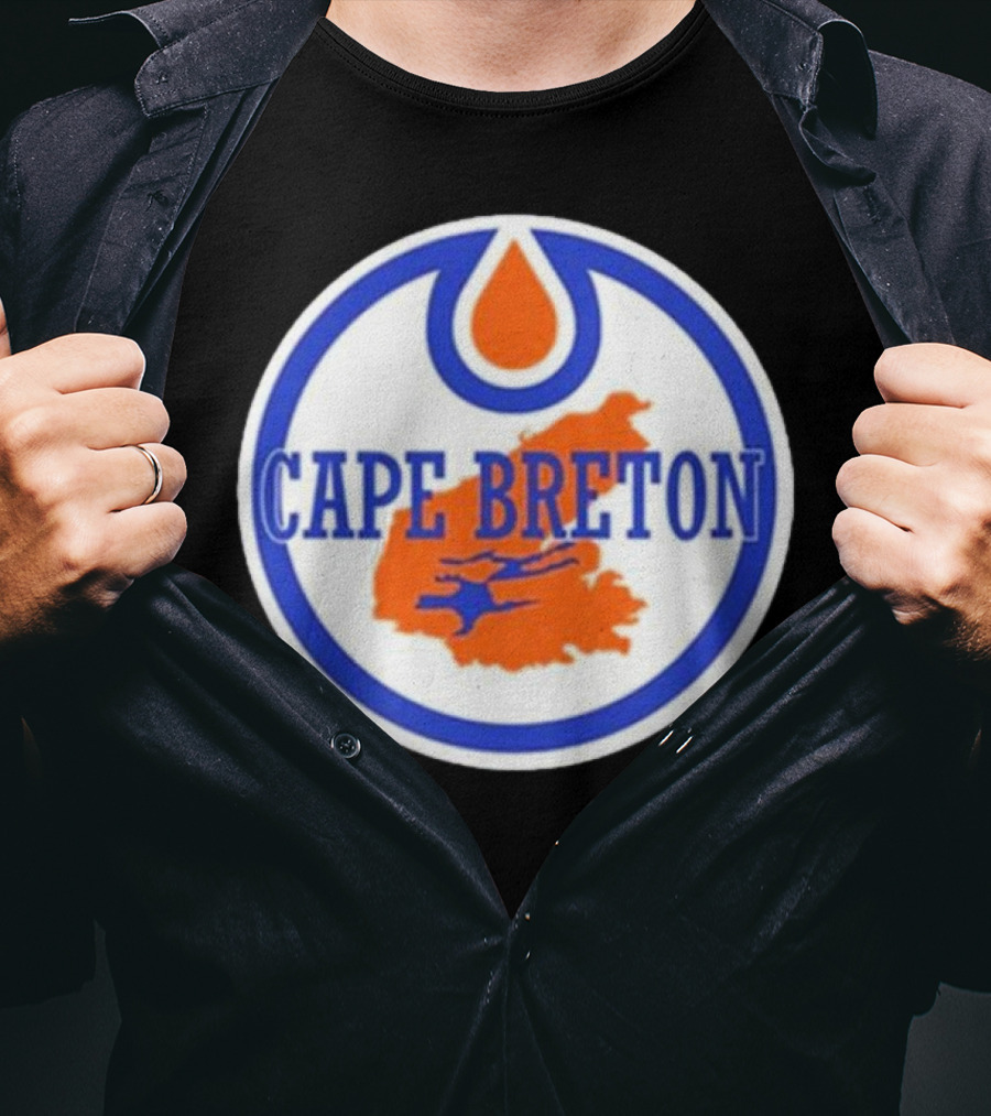 Cape Breton Oilers Hockey Logo Map T-Shirt