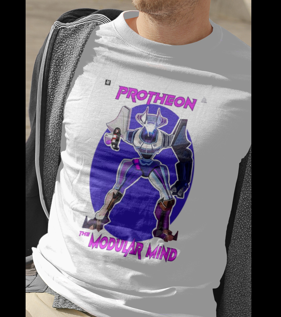 Protheon The Modular Mind Robot Character Purple Armor T-Shirt