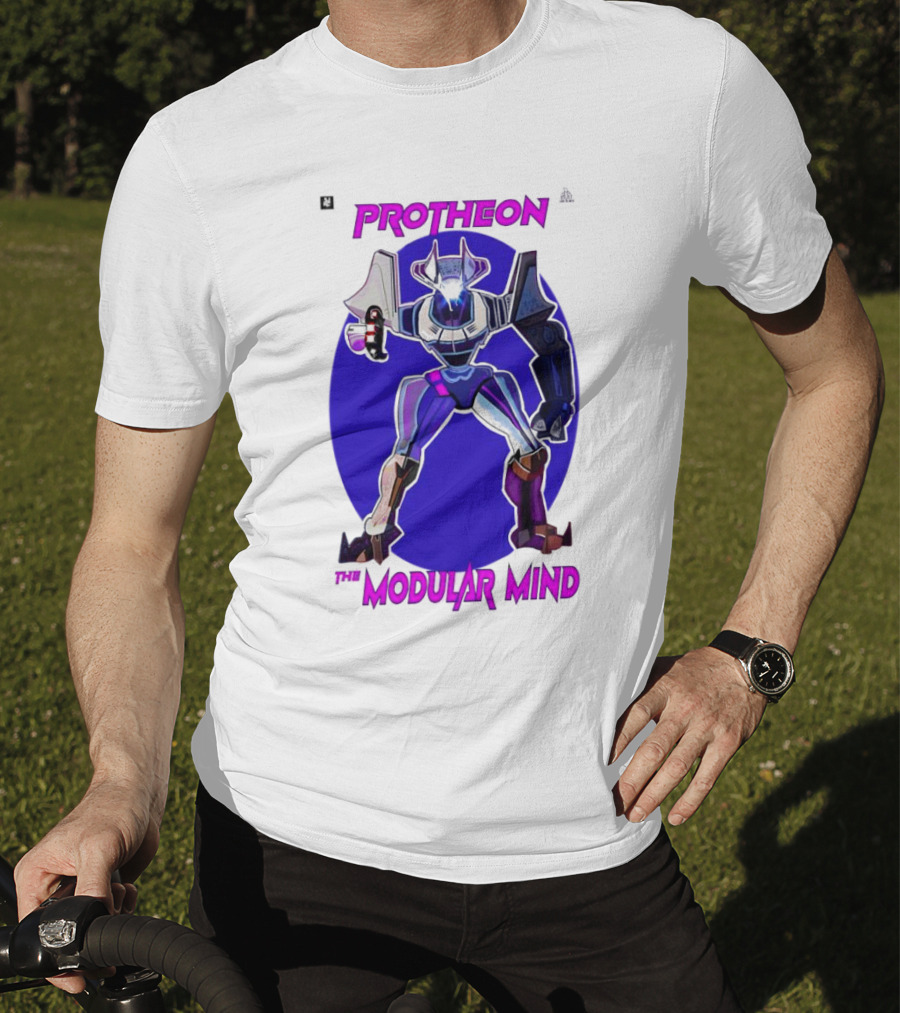 Protheon The Modular Mind Robot Character Purple Armor T-Shirt