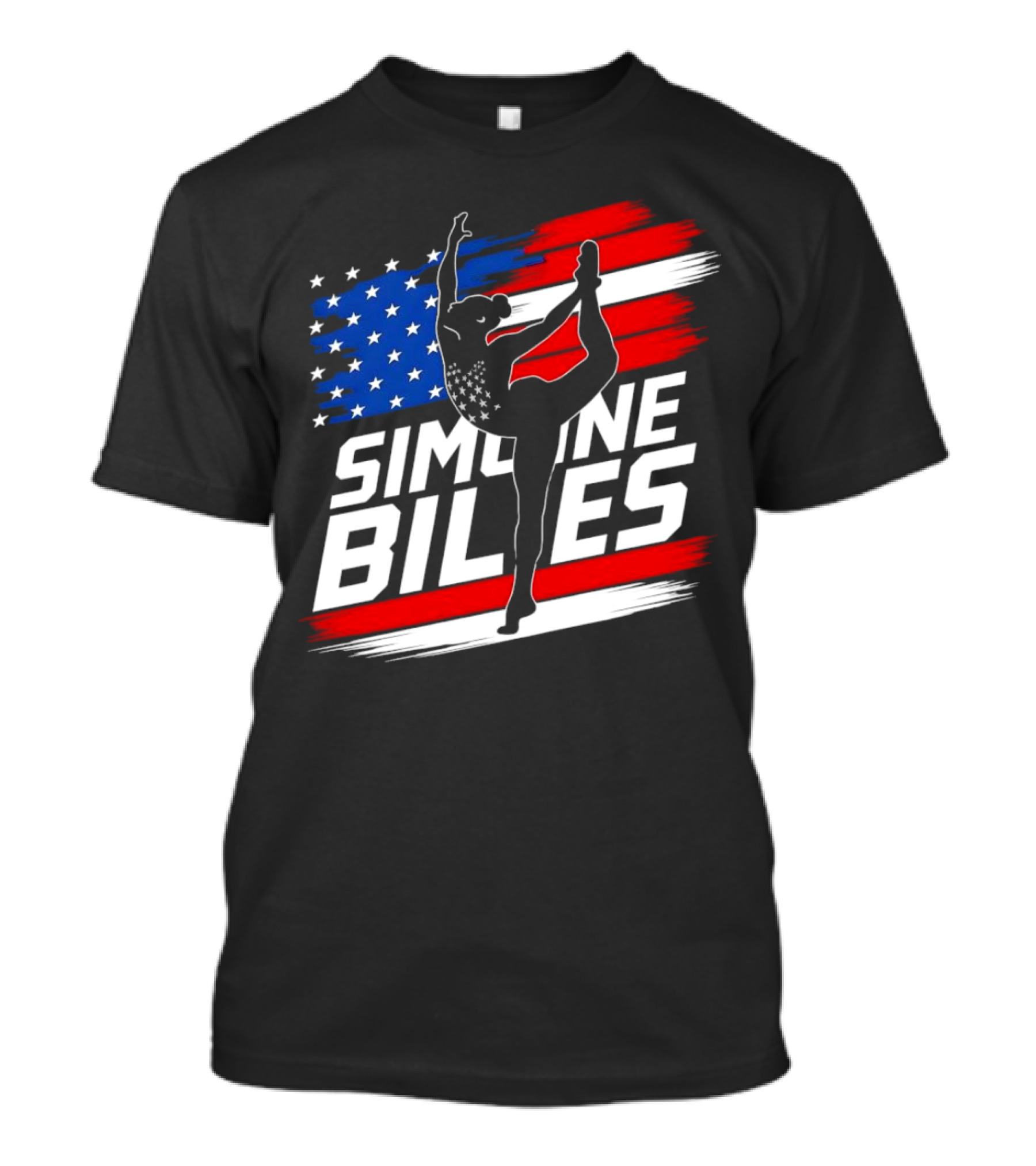Simone Biles USA American Flag Gymnastics Team T-Shirt